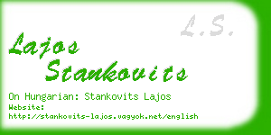 lajos stankovits business card